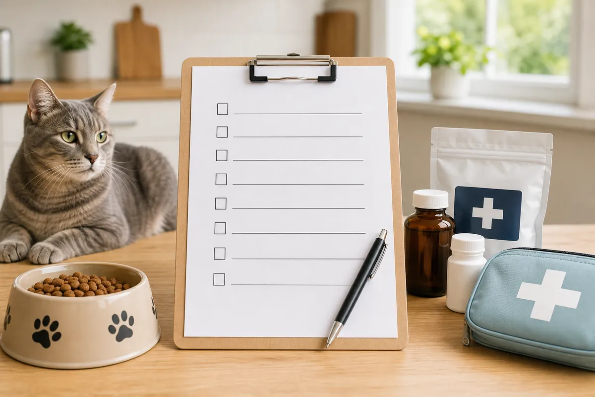 Emergency checklist for cat poisoning
