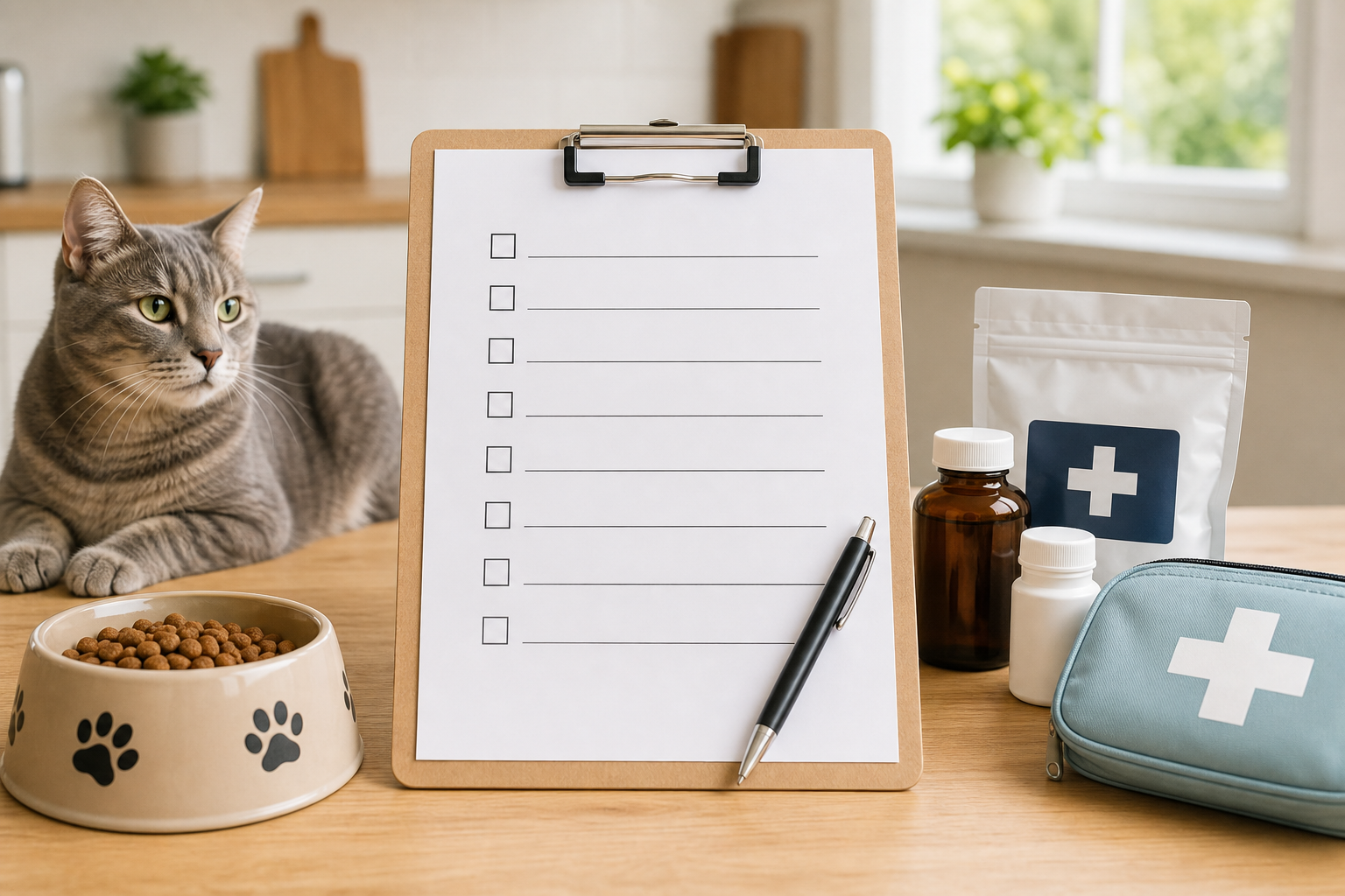 Emergency checklist for cat poisoning